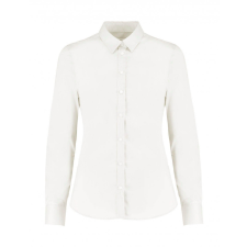 Kustom Kit Női hosszú ujjú blúz Kustom Kit Women&#039;s Tailored Fit Stretch Oxford Shirt LS 2XL, Fehér blúz