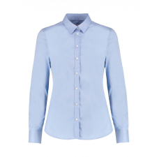 Kustom Kit Női hosszú ujjú blúz Kustom Kit Women&#039;s Tailored Fit Stretch Oxford Shirt LS 3XL, Világos kék blúz