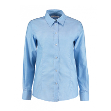 Kustom Kit Női hosszú ujjú blúz Kustom Kit Women&#039;s Tailored Fit Workwear Oxford Shirt 2XL (18), Világos kék blúz