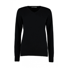 Kustom Kit Női hosszú ujjú kötött felső Kustom Kit Women's Classic Fit Arundel Sweater M, Fekete