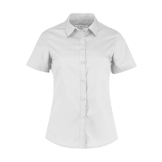 Kustom Kit Női rövid ujjú blúz Kustom Kit Women's Tailored Fit Poplin Shirt SSL 2XL, Fehér