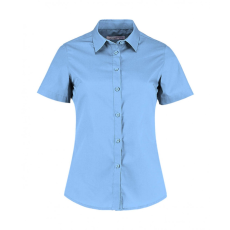 Kustom Kit Női rövid ujjú blúz Kustom Kit Women's Tailored Fit Poplin Shirt SSL XS, Világos kék