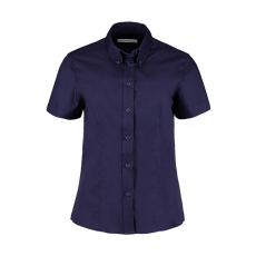 Kustom Kit Női rövid ujjú blúz Kustom Kit Women's Tailored Fit Premium Oxford Shirt SSL L, Midnight Sötétkék (navy)