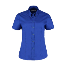 Kustom Kit Női rövid ujjú blúz Kustom Kit Women&#039;s Tailored Fit Premium Oxford Shirt SSL M, Királykék blúz