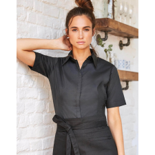 Kustom Kit Női rövid ujjú blúz Kustom Kit Women&#039;s Tailored Fit Shirt SSL XS, Fekete blúz
