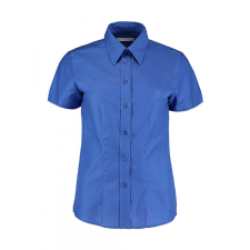 Kustom Kit Női rövid ujjú blúz Kustom Kit Women&#039;s Tailored Fit Workwear Oxford Shirt SSL 2XL (18), Italian kék blúz