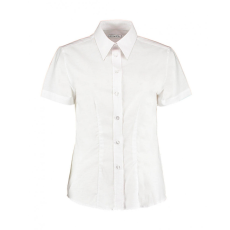 Kustom Kit Női rövid ujjú blúz Kustom Kit Women's Tailored Fit Workwear Oxford Shirt SSL S (10), Fehér