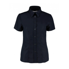 Kustom Kit Női rövid ujjú blúz Kustom Kit Women&#039;s Tailored Fit Workwear Oxford Shirt SSL S (10), French Sötétkék (navy) blúz