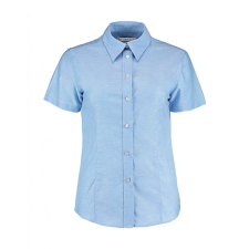 Kustom Kit Női rövid ujjú blúz Kustom Kit Women&#039;s Tailored Fit Workwear Oxford Shirt SSL XS (8), Világos kék blúz