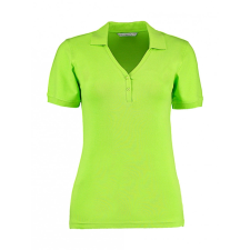 Kustom Kit Női rövid ujjú galléros póló Kustom Kit Women&#039;s Regular Fit Comfortec V Neck Polo XS, Lime zöld női póló