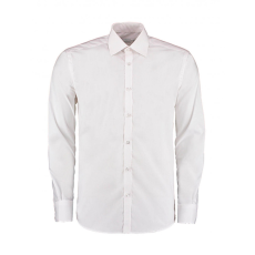 Kustom Kit Uniszex hosszú ujjú Ing Kustom Kit Slim Fit Business Shirt LS M, Fehér