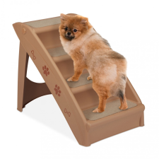  Kutya lépcső 4 lépcsős bézs 49x39x61 cm szállítóbox, fekhely kutyáknak