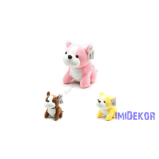  Kutya plüss figura 18 cm - Barna dekorációs kellék