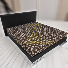 Kutyaágy vízálló és barna mancsmintás kutyamatrac vízálló 55x65 cm szállítóbox, fekhely kutyáknak