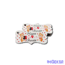 Kutyacsont biléta - Nagyon Szeretlek 3,2x7,2cm 5db/csomag dekorációs kellék