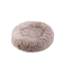 Kutyafekhely - kör - "M" méret - 60 cm - világosbarna szállítóbox, fekhely kutyáknak