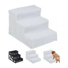 Kutyalépcső 3 lépcsőfok fehér 30x35x45 cm 10025055_ws szállítóbox, fekhely kutyáknak