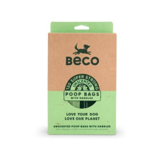  KUTYAPISZOK ZACSKÓ, füles, iparilag komposztálható - BeCo BAGS (1 doboz/120 db) kutyafelszerelés