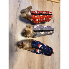  Kutyaruha - Karácsonyi Mellény Pórázakasztóval - S - szürke kutyaruha