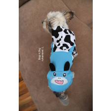  Kutyaruha - Kezeslábas overál, overall - Boci Mintás - Kék színben - S - kék kutyaruha