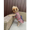  Kutyaruha - Kockás tüll szoknyás divatos ruha masnival - L