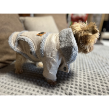  Kutyaruha - kutyakabát - bundás- világos barna színben - L - világosbarna kutyaruha