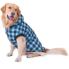  Kutyaruha - Kutyakabát - Kutyamellény, bundás - levehető kapucnival - 4 színben - 5XL - kék/fehér