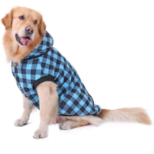  Kutyaruha - Kutyakabát - Kutyamellény, bundás - levehető kapucnival - 4 színben - L - piros/fekete kutyaruha