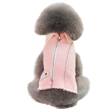  Kutyaruha - Kutyakabát - Kutyamellény - Bundás, ujjatlan, hátán zipzáras - kétféle színben - XL - kék kutyaruha