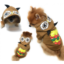  Kutyaruha - Kutyapulóver - Kutyapulcsi - Bagoly mintás, kapucnis - M kutyaruha