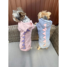  Kutyaruha - Kutyapulóver - Kutyapulcsi - dínós- kapucnis - kettő szinben - L - szürke kutyaruha