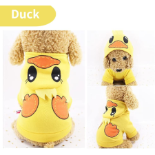  Kutyaruha - Kutyapulóver - Kutyapulcsi - Kacsa mintás, kapucnis - L kutyaruha