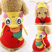  Kutyaruha - Kutyapulóver - Kutyapulcsi - Kukac mintás, kapucnis - 2XL kutyaruha