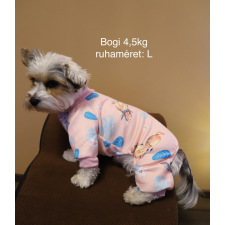  Kutyaruha - Meleg, overál vagy overall kezeslábas szarvasos mintával - kétféle színben - M - kék kutyaruha