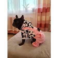  Kutyaruha - Overál - overall - Kezeslábas - Boci Mintás - Rózsaszín színben - 2XL kutyaruha