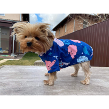  Kutyaruha - Pamut póló sötétkék színben, bárányos mintával - XL kutyaruha