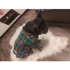  Kutyaruha - Patentos, kockás, flanel ing - kétféle színben - XL - mustársárga kutyaruha