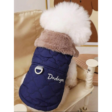  Kutyaruha - Szőrmés bélelt mellény - XL - kék kutyaruha