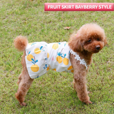  Kutyaruha - Ujjatlan, könnyű, nyári ruha narancsos mintával - kétféle színben - XL - narancs kutyaruha