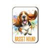  Kutyás fa hűtőmágnes, Basset Hound