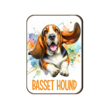  Kutyás fa hűtőmágnes, Basset Hound hűtőmágnes