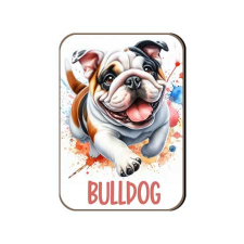 Kutyás fa hűtőmágnes, Bulldog hűtőmágnes