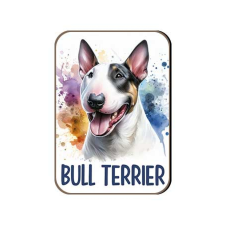  Kutyás fa hűtőmágnes, Bullterrier hűtőmágnes