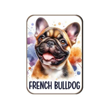 Kutyás fa hűtőmágnes, Francia Bulldog, barna hűtőmágnes