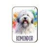  Kutyás fa hűtőmágnes, Komondor