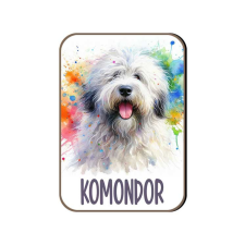 Kutyás fa hűtőmágnes, Komondor hűtőmágnes