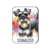  Kutyás fa hűtőmágnes, Schnauzer