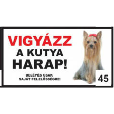  Kutyatábla - fém (yorkshire terrier) 9x13cm kutyafelszerelés