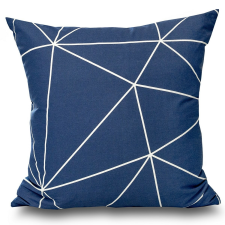 Kvalitex Nordic Grid párnahuzat, kék, kék, 50 x 50 cm lakástextília
