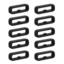kwmobile 10 db-os tartóhurok készlet 18 mm-es övhöz, fekete, szilikon, KWM000024YH002C okosóra kellék